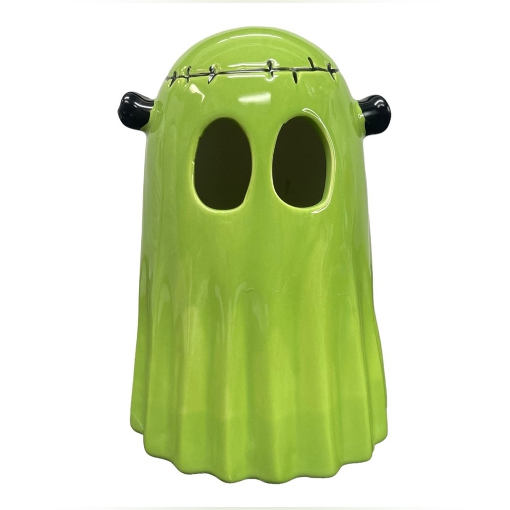 Green Ceramic Ghost Halloween Decor